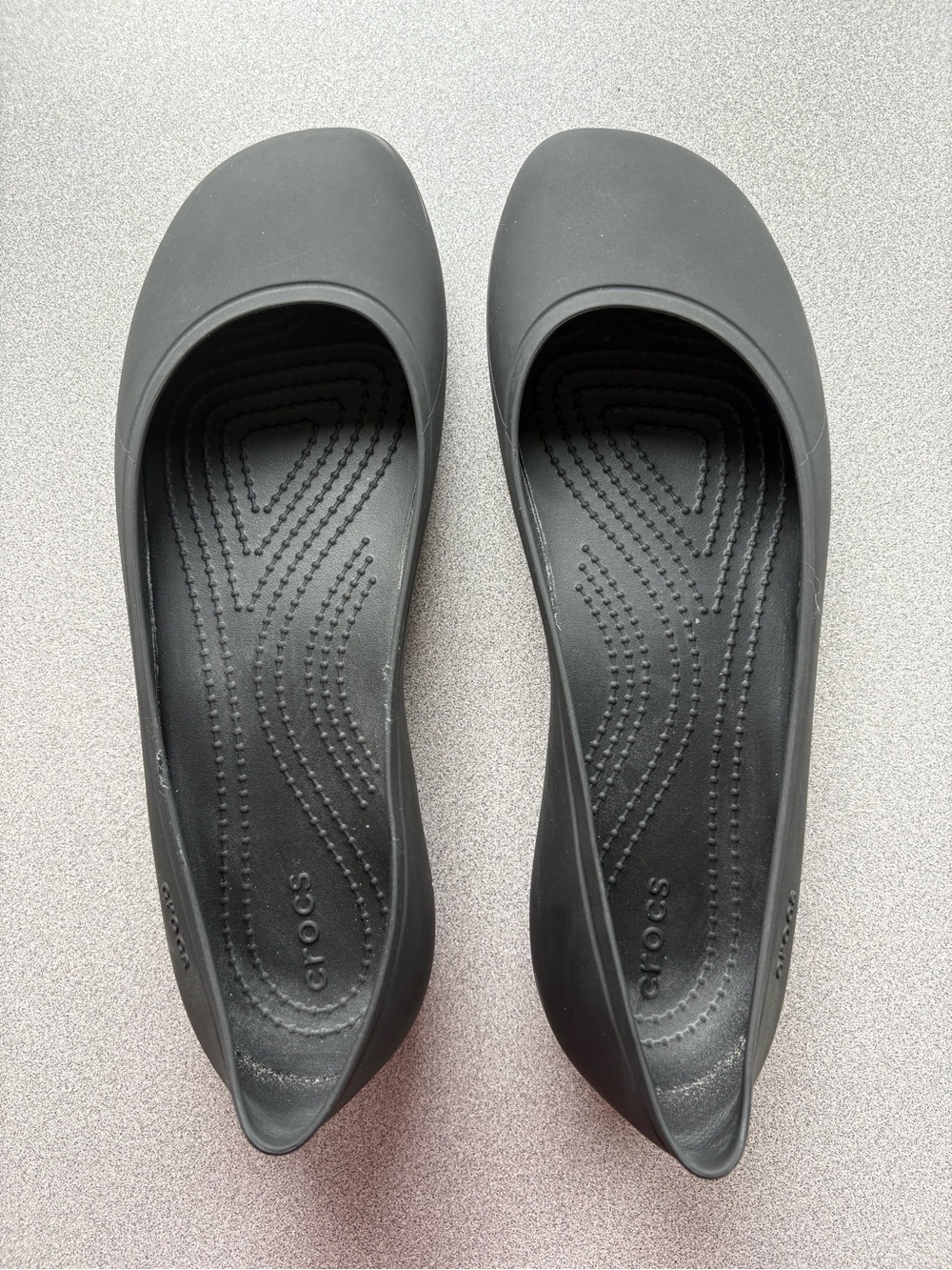 CROCS Women's Black Slip-On Brooklyn Ballet Flats